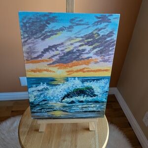 Sunset Seascape Canvas Art Acrylic original painting